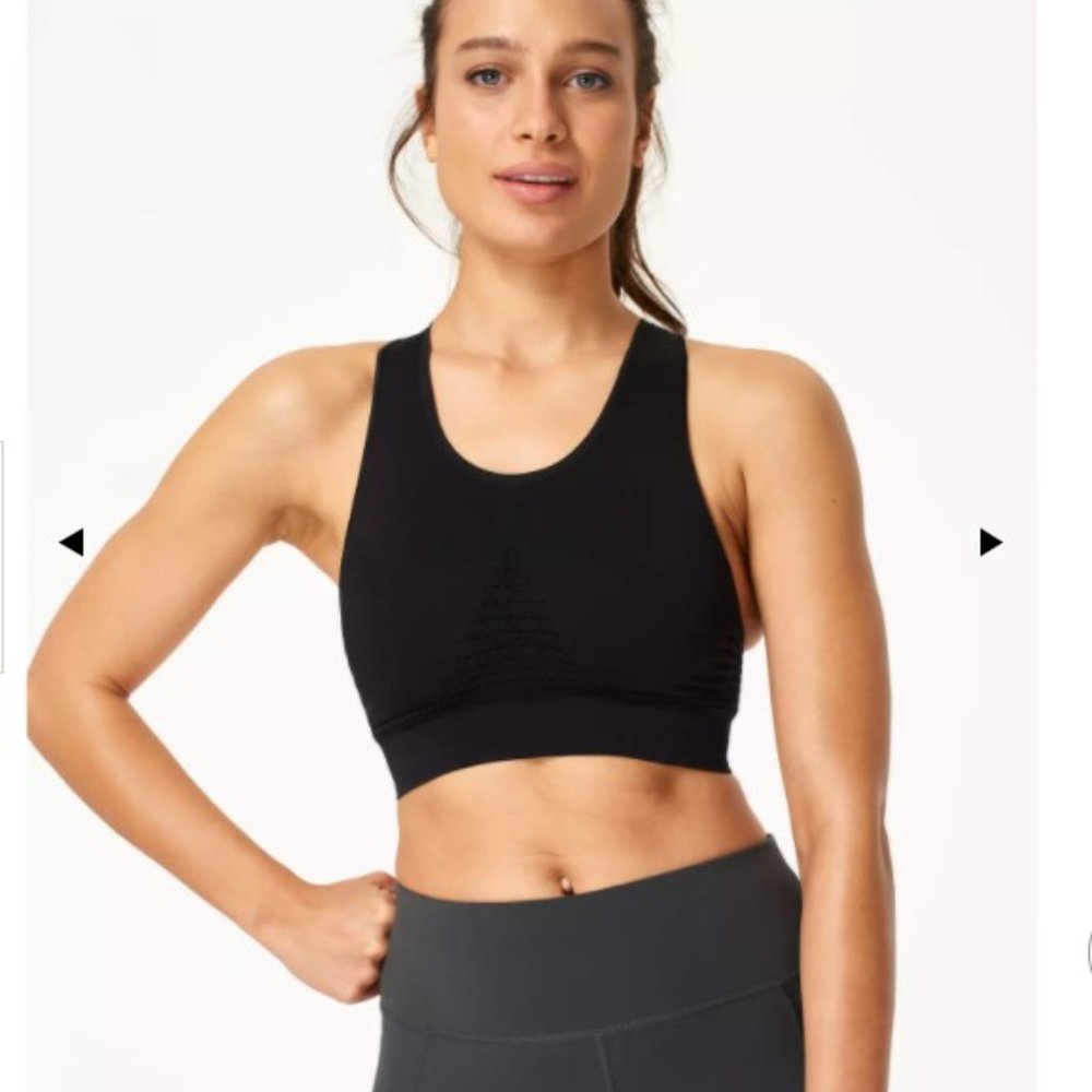 SWEATY BETTY London black Stamina Workout Sports Bra